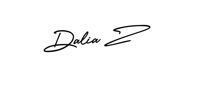 How to make Dalia Z name signature. Use AmerikaSignatureDemo-Regular style for creating short signs online. This is the latest handwritten sign. Dalia Z signature style 3 images and pictures png