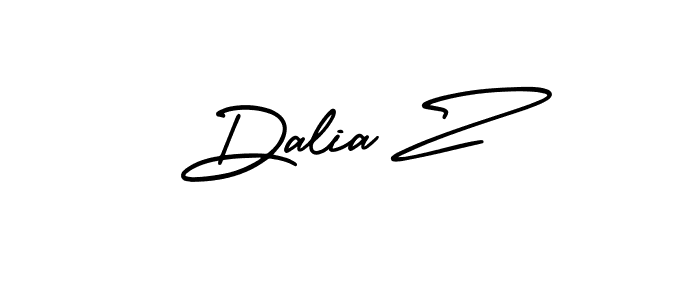 How to make Dalia Z name signature. Use AmerikaSignatureDemo-Regular style for creating short signs online. This is the latest handwritten sign. Dalia Z signature style 3 images and pictures png