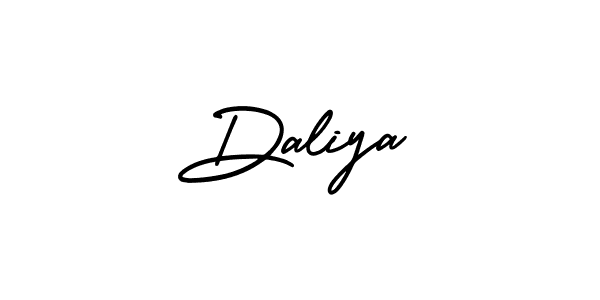 Make a beautiful signature design for name Daliya. With this signature (AmerikaSignatureDemo-Regular) style, you can create a handwritten signature for free. Daliya signature style 3 images and pictures png