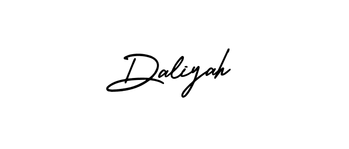 How to make Daliyah signature? AmerikaSignatureDemo-Regular is a professional autograph style. Create handwritten signature for Daliyah name. Daliyah signature style 3 images and pictures png
