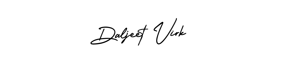 You should practise on your own different ways (AmerikaSignatureDemo-Regular) to write your name (Daljeet Virk) in signature. don't let someone else do it for you. Daljeet Virk signature style 3 images and pictures png