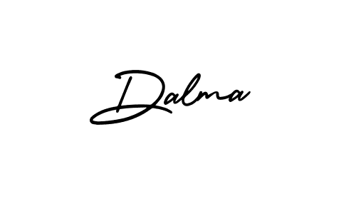 Use a signature maker to create a handwritten signature online. With this signature software, you can design (AmerikaSignatureDemo-Regular) your own signature for name Dalma. Dalma signature style 3 images and pictures png