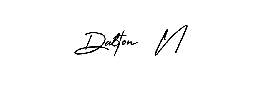 It looks lik you need a new signature style for name Dalton  N. Design unique handwritten (AmerikaSignatureDemo-Regular) signature with our free signature maker in just a few clicks. Dalton  N signature style 3 images and pictures png