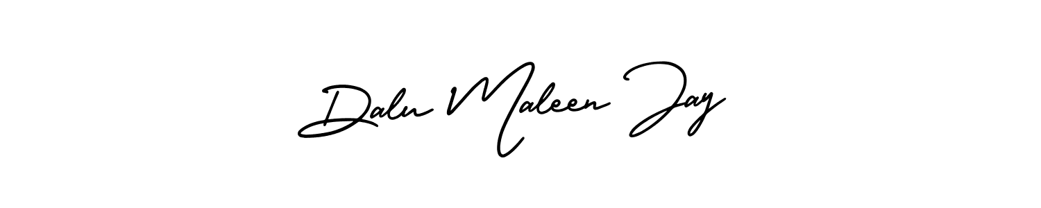 The best way (AmerikaSignatureDemo-Regular) to make a short signature is to pick only two or three words in your name. The name Dalu Maleen Jay include a total of six letters. For converting this name. Dalu Maleen Jay signature style 3 images and pictures png