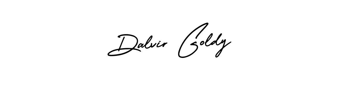 You should practise on your own different ways (AmerikaSignatureDemo-Regular) to write your name (Dalvir Goldy) in signature. don't let someone else do it for you. Dalvir Goldy signature style 3 images and pictures png
