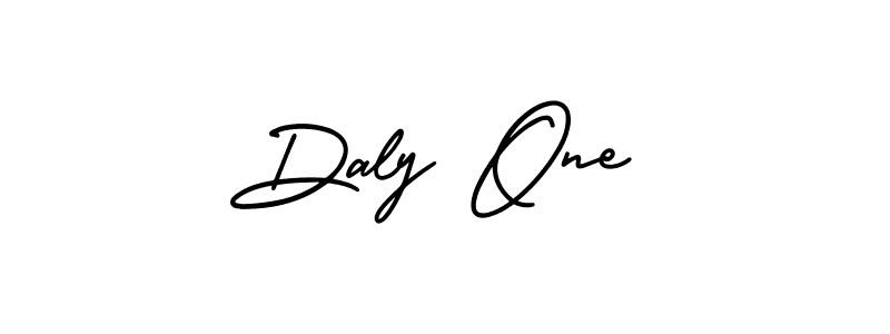 The best way (AmerikaSignatureDemo-Regular) to make a short signature is to pick only two or three words in your name. The name Daly One include a total of six letters. For converting this name. Daly One signature style 3 images and pictures png