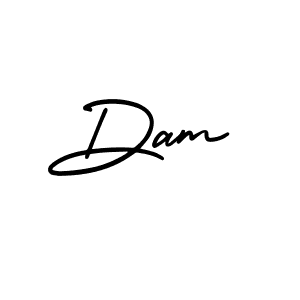 How to make Dam signature? AmerikaSignatureDemo-Regular is a professional autograph style. Create handwritten signature for Dam name. Dam signature style 3 images and pictures png