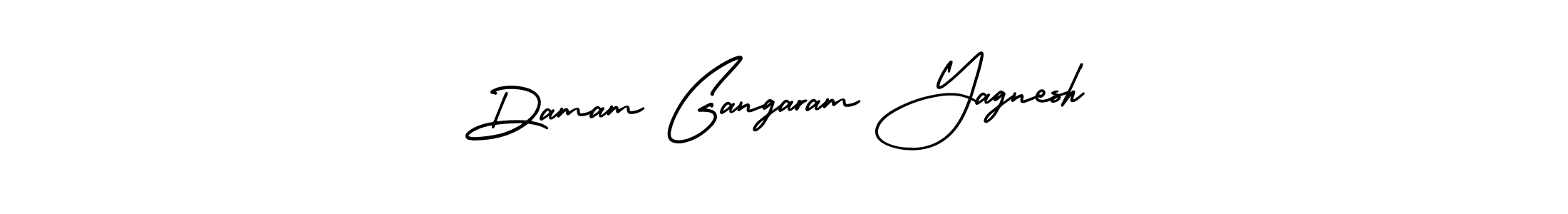 AmerikaSignatureDemo-Regular is a professional signature style that is perfect for those who want to add a touch of class to their signature. It is also a great choice for those who want to make their signature more unique. Get Damam Gangaram Yagnesh name to fancy signature for free. Damam Gangaram Yagnesh signature style 3 images and pictures png