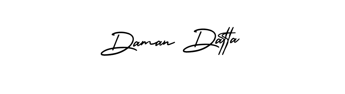 Make a beautiful signature design for name Daman Datta. With this signature (AmerikaSignatureDemo-Regular) style, you can create a handwritten signature for free. Daman Datta signature style 3 images and pictures png