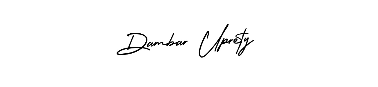 AmerikaSignatureDemo-Regular is a professional signature style that is perfect for those who want to add a touch of class to their signature. It is also a great choice for those who want to make their signature more unique. Get Dambar Uprety name to fancy signature for free. Dambar Uprety signature style 3 images and pictures png