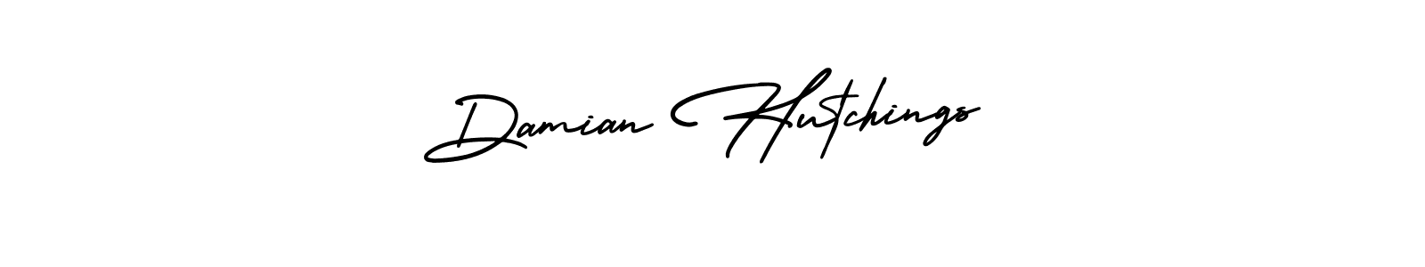 How to make Damian Hutchings name signature. Use AmerikaSignatureDemo-Regular style for creating short signs online. This is the latest handwritten sign. Damian Hutchings signature style 3 images and pictures png