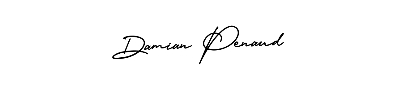 How to make Damian Penaud name signature. Use AmerikaSignatureDemo-Regular style for creating short signs online. This is the latest handwritten sign. Damian Penaud signature style 3 images and pictures png
