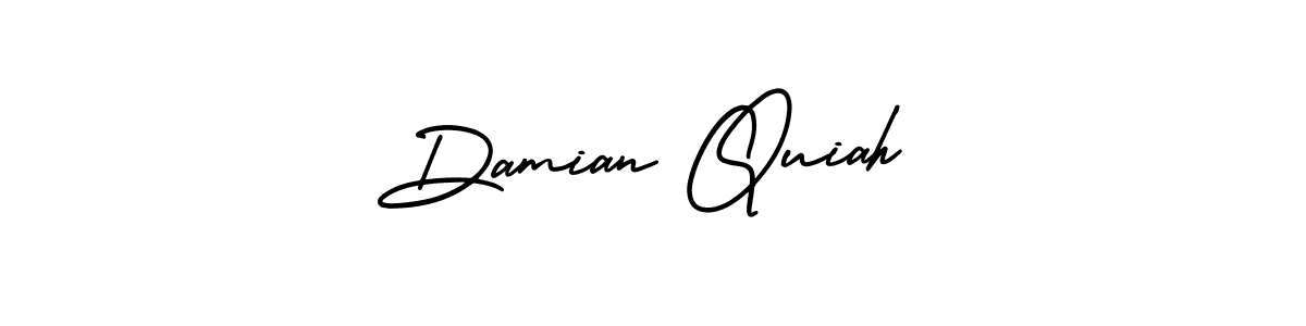 It looks lik you need a new signature style for name Damian Quiah. Design unique handwritten (AmerikaSignatureDemo-Regular) signature with our free signature maker in just a few clicks. Damian Quiah signature style 3 images and pictures png