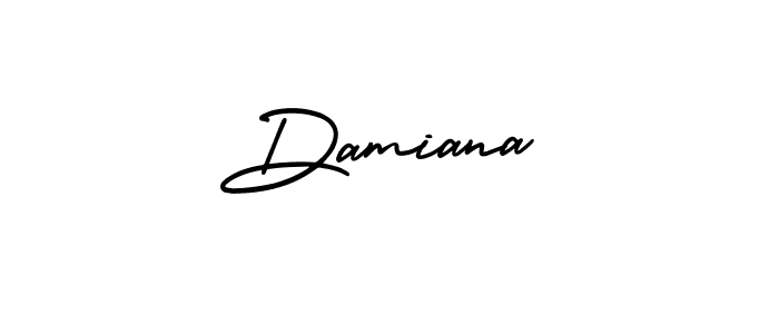 Make a beautiful signature design for name Damiana. Use this online signature maker to create a handwritten signature for free. Damiana signature style 3 images and pictures png