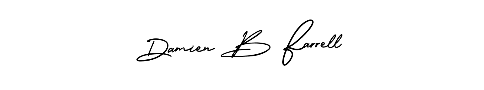 This is the best signature style for the Damien B Farrell name. Also you like these signature font (AmerikaSignatureDemo-Regular). Mix name signature. Damien B Farrell signature style 3 images and pictures png