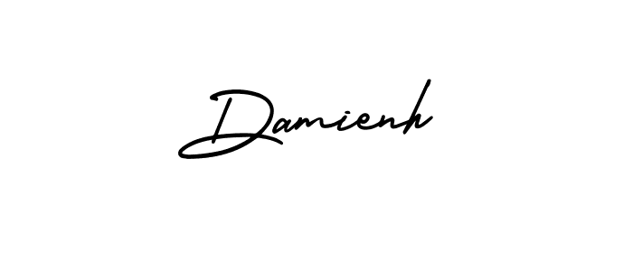 How to make Damienh signature? AmerikaSignatureDemo-Regular is a professional autograph style. Create handwritten signature for Damienh name. Damienh signature style 3 images and pictures png