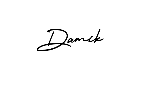 This is the best signature style for the Damik name. Also you like these signature font (AmerikaSignatureDemo-Regular). Mix name signature. Damik signature style 3 images and pictures png