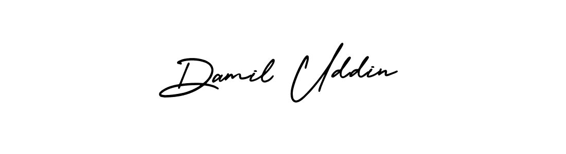How to Draw Damil Uddin signature style? AmerikaSignatureDemo-Regular is a latest design signature styles for name Damil Uddin. Damil Uddin signature style 3 images and pictures png