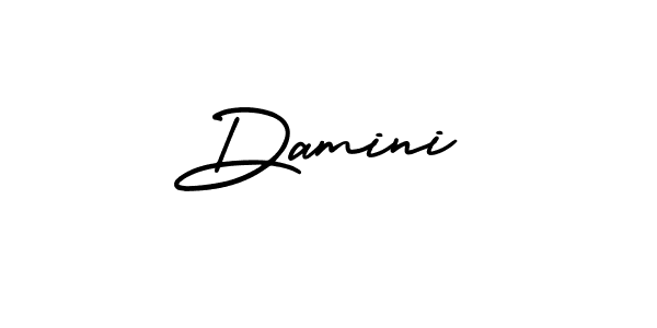 Damini stylish signature style. Best Handwritten Sign (AmerikaSignatureDemo-Regular) for my name. Handwritten Signature Collection Ideas for my name Damini. Damini signature style 3 images and pictures png