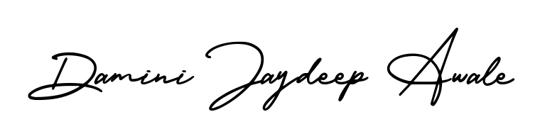 Elevate your brand with a stunning Damini Jaydeep Awale eSignature. The AmerikaSignatureDemo-Regular style provides a balanced, flowing aesthetic for everyday signing. Damini Jaydeep Awale signature style 3 images and pictures png
