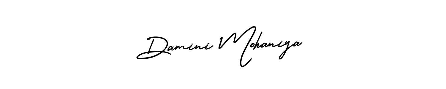 How to Draw Damini Mohaniya signature style? AmerikaSignatureDemo-Regular is a latest design signature styles for name Damini Mohaniya. Damini Mohaniya signature style 3 images and pictures png