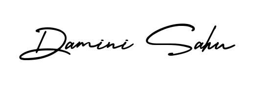 The AmerikaSignatureDemo-Regular lettering style adds unique flourish to name Damini Sahu. Stand out with a custom digital autograph made in seconds. Damini Sahu signature style 3 images and pictures png