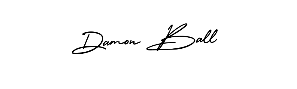 Damon Ball stylish signature style. Best Handwritten Sign (AmerikaSignatureDemo-Regular) for my name. Handwritten Signature Collection Ideas for my name Damon Ball. Damon Ball signature style 3 images and pictures png