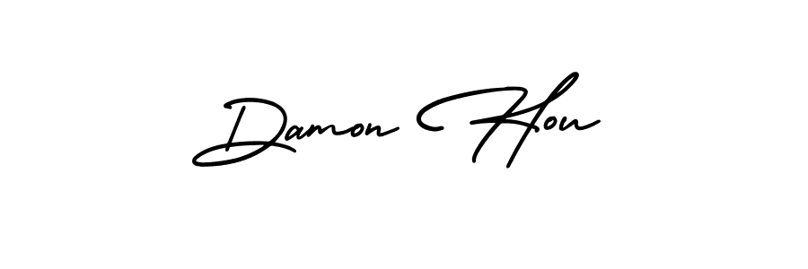 Also You can easily find your signature by using the search form. We will create Damon Hou name handwritten signature images for you free of cost using AmerikaSignatureDemo-Regular sign style. Damon Hou signature style 3 images and pictures png