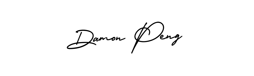Also You can easily find your signature by using the search form. We will create Damon Peng name handwritten signature images for you free of cost using AmerikaSignatureDemo-Regular sign style. Damon Peng signature style 3 images and pictures png