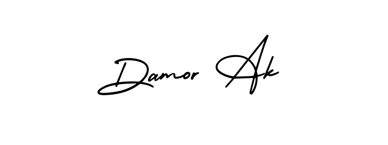 How to make Damor Ak signature? AmerikaSignatureDemo-Regular is a professional autograph style. Create handwritten signature for Damor Ak name. Damor Ak signature style 3 images and pictures png