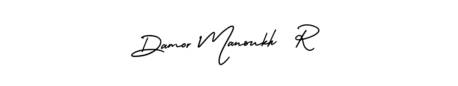 Design your own signature with our free online signature maker. With this signature software, you can create a handwritten (AmerikaSignatureDemo-Regular) signature for name Damor Mansukh  R. Damor Mansukh  R signature style 3 images and pictures png