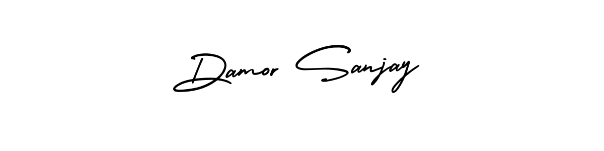 Make a beautiful signature design for name Damor Sanjay. Use this online signature maker to create a handwritten signature for free. Damor Sanjay signature style 3 images and pictures png