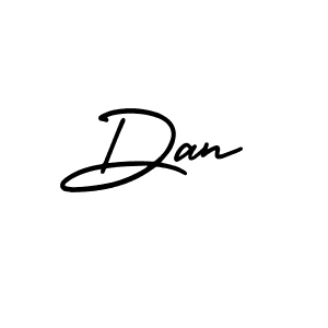 How to make Dan name signature. Use AmerikaSignatureDemo-Regular style for creating short signs online. This is the latest handwritten sign. Dan signature style 3 images and pictures png