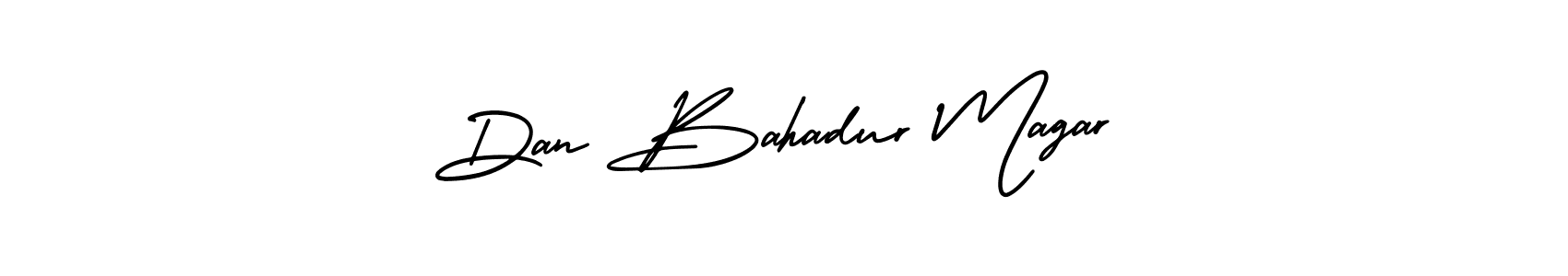 How to Draw Dan Bahadur Magar signature style? AmerikaSignatureDemo-Regular is a latest design signature styles for name Dan Bahadur Magar. Dan Bahadur Magar signature style 3 images and pictures png