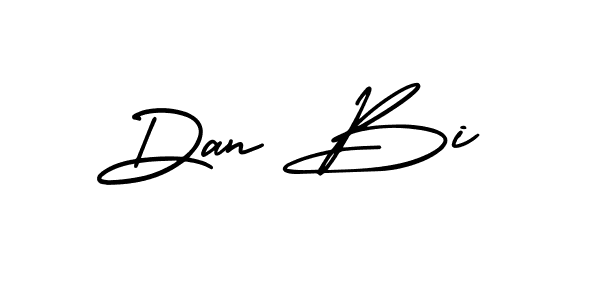 The best way (AmerikaSignatureDemo-Regular) to make a short signature is to pick only two or three words in your name. The name Dan Bi include a total of six letters. For converting this name. Dan Bi signature style 3 images and pictures png