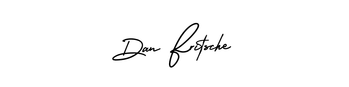 You should practise on your own different ways (AmerikaSignatureDemo-Regular) to write your name (Dan Fritsche) in signature. don't let someone else do it for you. Dan Fritsche signature style 3 images and pictures png