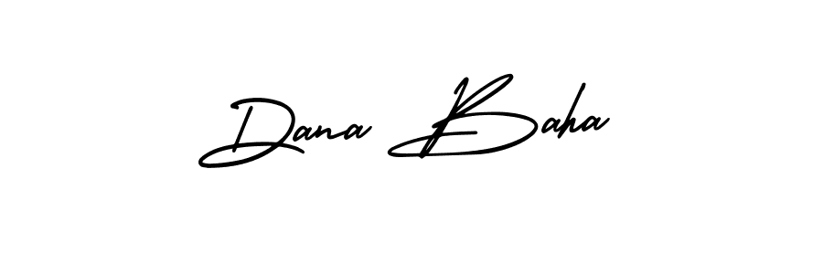 How to make Dana Baha name signature. Use AmerikaSignatureDemo-Regular style for creating short signs online. This is the latest handwritten sign. Dana Baha signature style 3 images and pictures png