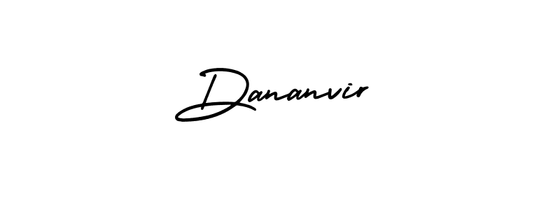 You should practise on your own different ways (AmerikaSignatureDemo-Regular) to write your name (Dananvir) in signature. don't let someone else do it for you. Dananvir signature style 3 images and pictures png