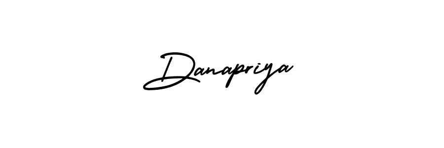 Make a beautiful signature design for name Danapriya. With this signature (AmerikaSignatureDemo-Regular) style, you can create a handwritten signature for free. Danapriya signature style 3 images and pictures png