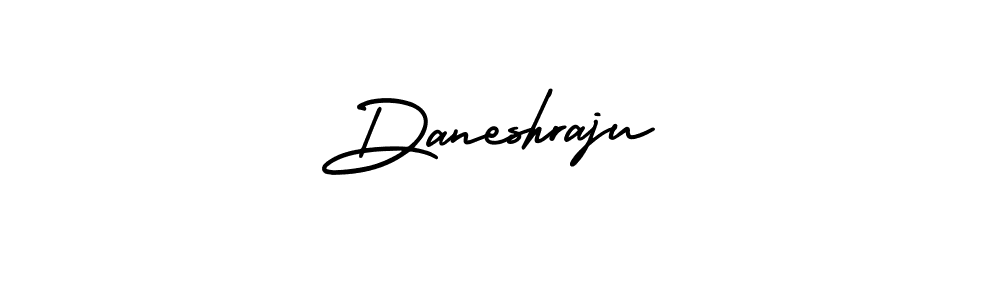 The best way (AmerikaSignatureDemo-Regular) to make a short signature is to pick only two or three words in your name. The name Daneshraju include a total of six letters. For converting this name. Daneshraju signature style 3 images and pictures png