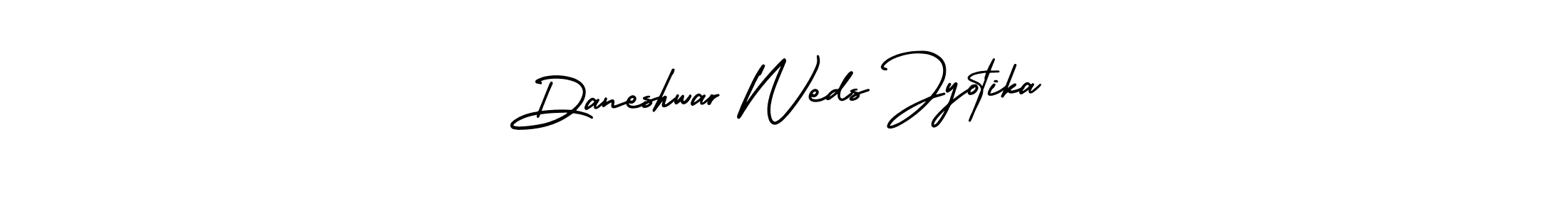 Create a beautiful signature design for name Daneshwar Weds Jyotika. With this signature (AmerikaSignatureDemo-Regular) fonts, you can make a handwritten signature for free. Daneshwar Weds Jyotika signature style 3 images and pictures png