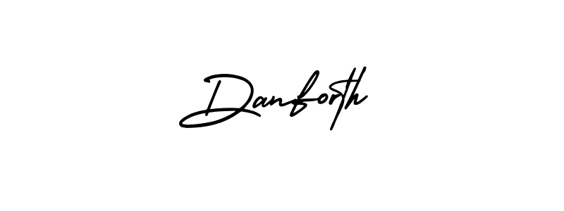 The best way (AmerikaSignatureDemo-Regular) to make a short signature is to pick only two or three words in your name. The name Danforth include a total of six letters. For converting this name. Danforth signature style 3 images and pictures png