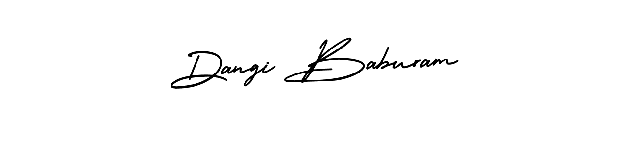 The best way (AmerikaSignatureDemo-Regular) to make a short signature is to pick only two or three words in your name. The name Dangi Baburam include a total of six letters. For converting this name. Dangi Baburam signature style 3 images and pictures png