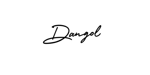 Dangol stylish signature style. Best Handwritten Sign (AmerikaSignatureDemo-Regular) for my name. Handwritten Signature Collection Ideas for my name Dangol. Dangol signature style 3 images and pictures png