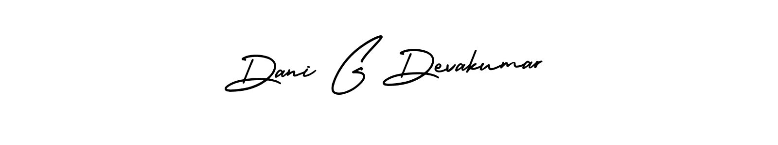 Make a beautiful signature design for name Dani G Devakumar. With this signature (AmerikaSignatureDemo-Regular) style, you can create a handwritten signature for free. Dani G Devakumar signature style 3 images and pictures png