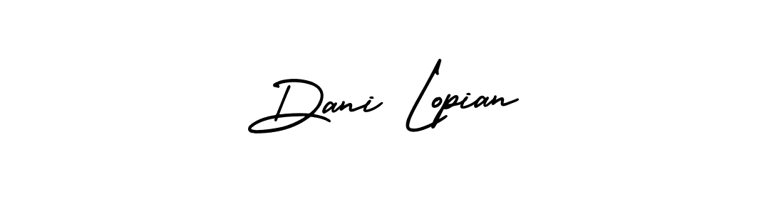 Best and Professional Signature Style for Dani Lopian. AmerikaSignatureDemo-Regular Best Signature Style Collection. Dani Lopian signature style 3 images and pictures png