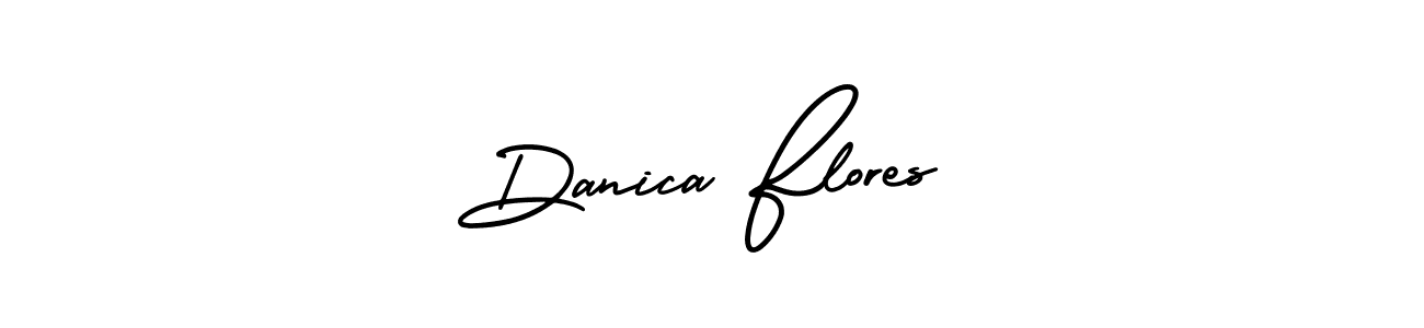 Make a beautiful signature design for name Danica Flores. With this signature (AmerikaSignatureDemo-Regular) style, you can create a handwritten signature for free. Danica Flores signature style 3 images and pictures png