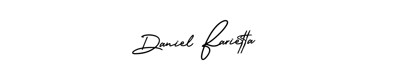 Design your own signature with our free online signature maker. With this signature software, you can create a handwritten (AmerikaSignatureDemo-Regular) signature for name Daniel Farietta. Daniel Farietta signature style 3 images and pictures png