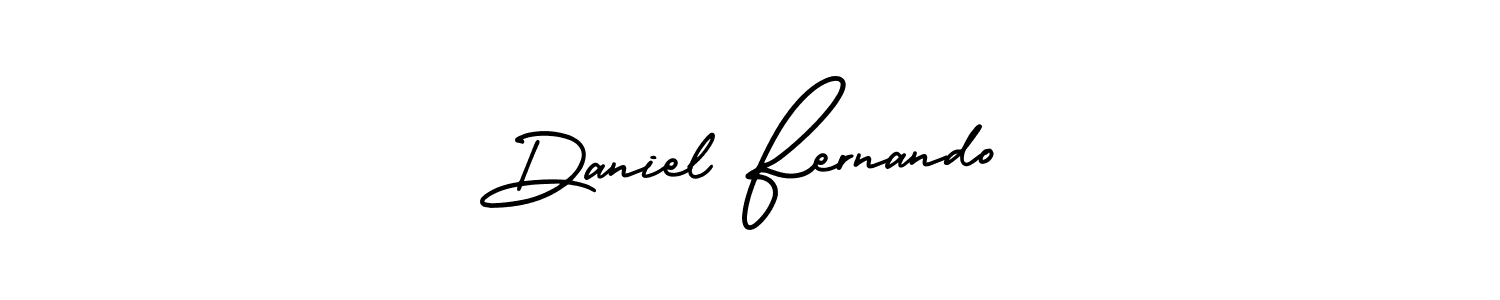 The best way (AmerikaSignatureDemo-Regular) to make a short signature is to pick only two or three words in your name. The name Daniel Fernando include a total of six letters. For converting this name. Daniel Fernando signature style 3 images and pictures png