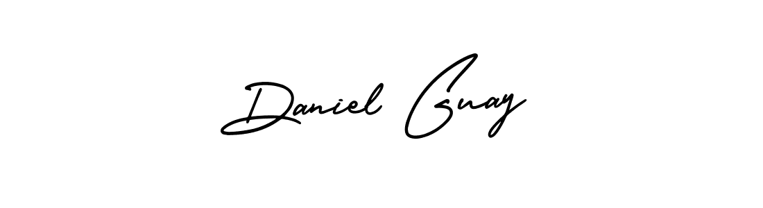 You should practise on your own different ways (AmerikaSignatureDemo-Regular) to write your name (Daniel Guay) in signature. don't let someone else do it for you. Daniel Guay signature style 3 images and pictures png